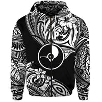 Custom FSM Yap Zip Hoodie Unique Vibes Black LT8 - Polynesian Pride