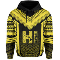 Hawaiian Kanaka Polynesian Hoodie Active Yellow - Polynesian Pride