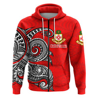 Custom Kolisi Tonga Zip Hoodie Mate Maa Tonga Polynesian Waves Style - Polynesian Pride
