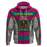 Custom Fasi Maufanga Football Zip Hoodie Polynesian Style LT16 - Polynesian Pride