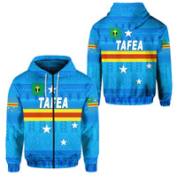 Tafea Province Zip Hoodie Vanuatu Pattern Traditional Style LT8 Unisex Blue - Polynesian Pride