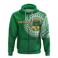 Custom Saineha Tonga Zip Hoodie Tattoo Style Class of LT16 - Polynesian Pride