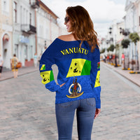 Malampa Province Off Shoulder Sweater Vanuatu Proud LT13 - Polynesian Pride