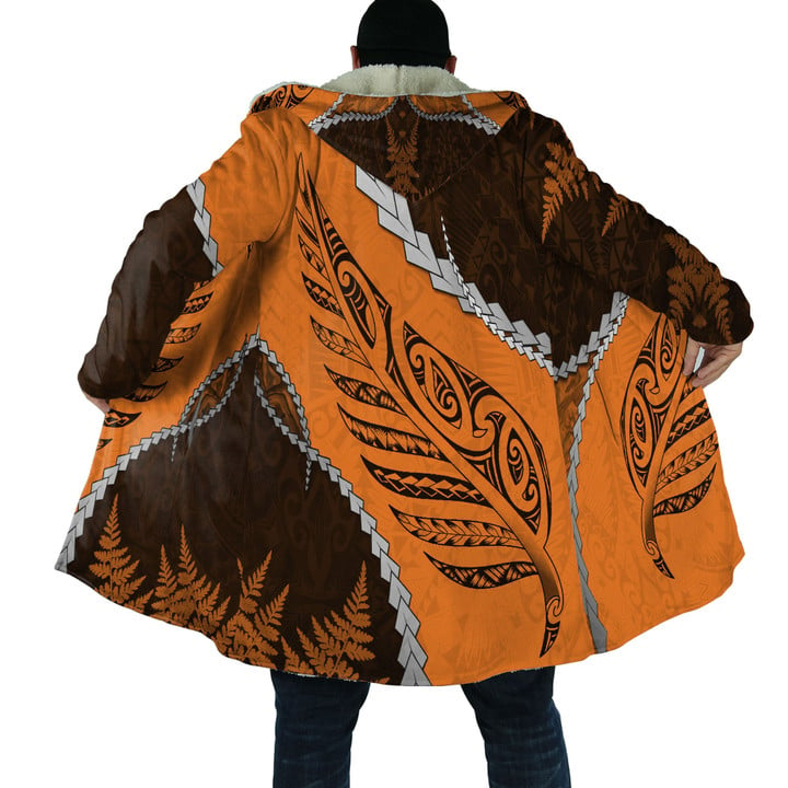 Paua Shell Maori Silver Fern Orange Cloak New zealand Unisex Orange - Polynesian Pride