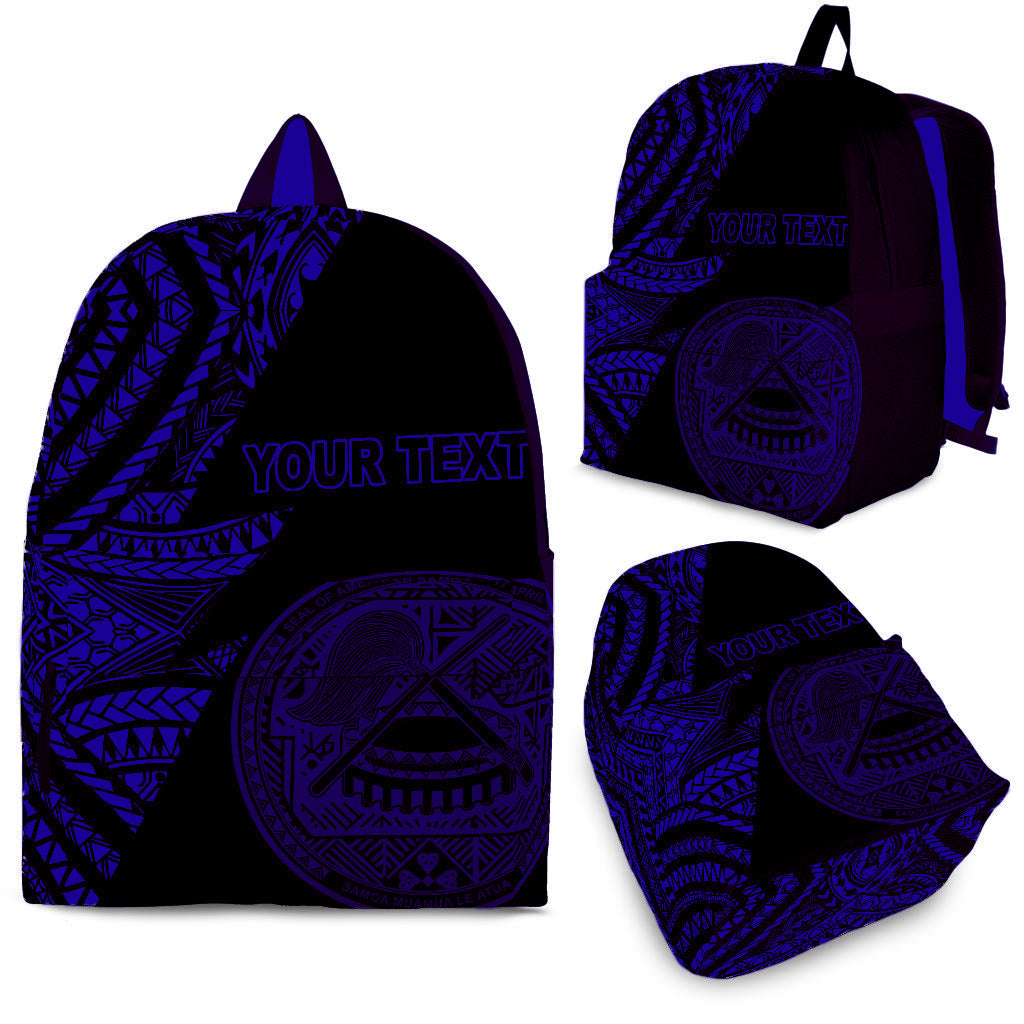 American Samoa Custom Personalised Backpack Flash Navy LT03