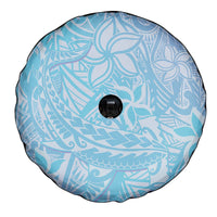 Baby Blue Gradient Polynesia Spare Tire Cover Hawaiian Tribal Hammerhead Shark Tattoo LT14 Baby Blue - Polynesian Pride