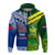 Custom Samoa Rugby and Australia Rugby Hoodie Toa Samoa Mix Kangaroos Pacific LT14 - Polynesian Pride