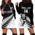 Personalised New Zealand Silver Fern Rugby Hoodie Dress All Black 2023 Go Champions Maori Pattern LT14