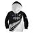 New Zealand Silver Fern Rugby Kid Hoodie All Black 2023 Go Champions Maori Pattern LT14