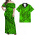 Matching Hawaiian Outfits For Couples Polynesian Tribal Art Green LT14