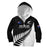 Personalised New Zealand Silver Fern Rugby Kid Hoodie All Black 2023 Go Champions Maori Pattern LT14