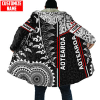 Personalized New Zealand Maori Aotearoa Tattoo Fern 3D Cloak Unisex Art - Polynesian Pride