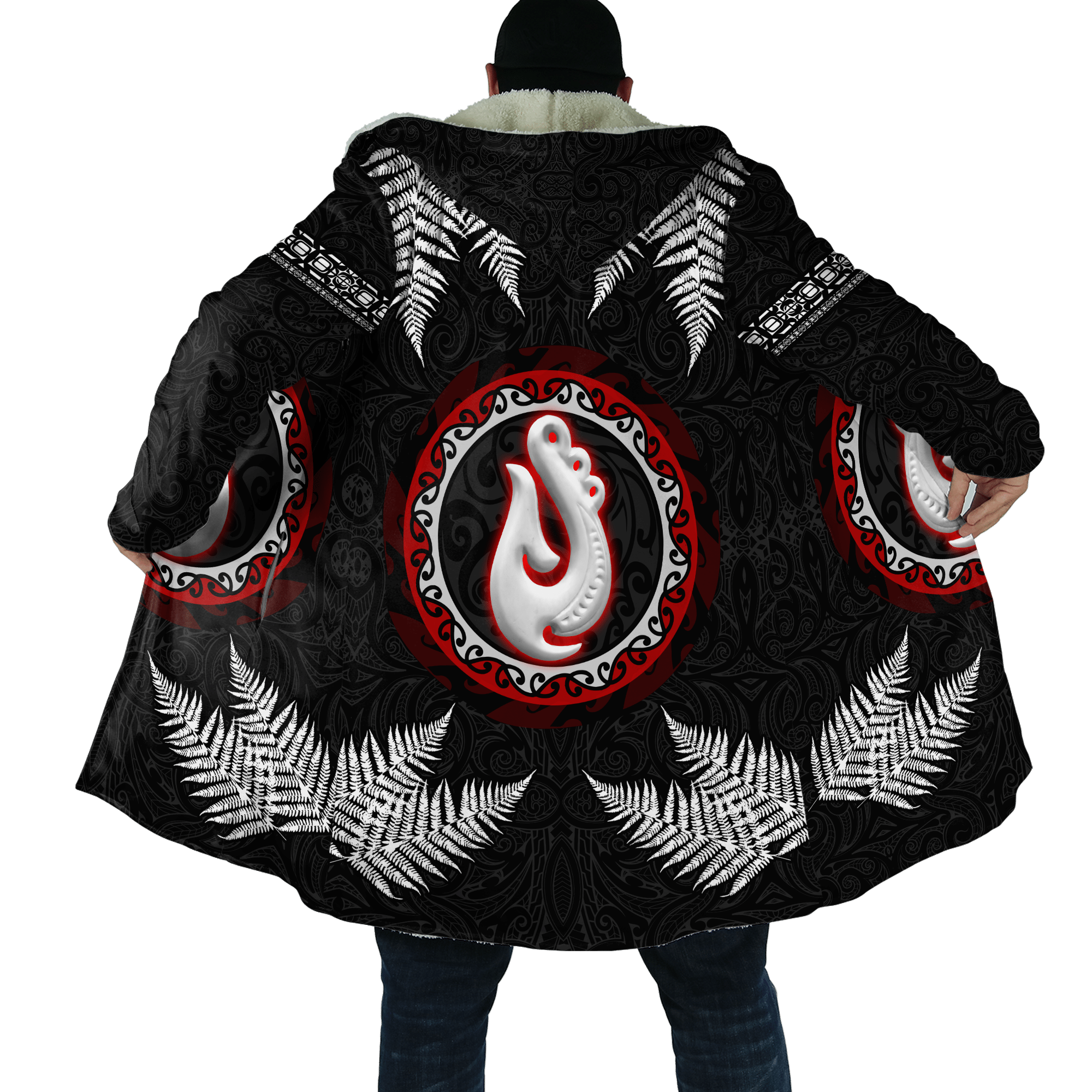 Maori Fish Hook Aotearoa New Zealand Fern Cloak Unisex Art - Polynesian Pride