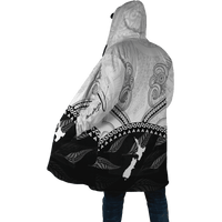 Aotearoa Map Maori Silver Fern New Zealand Cloak - Polynesian Pride