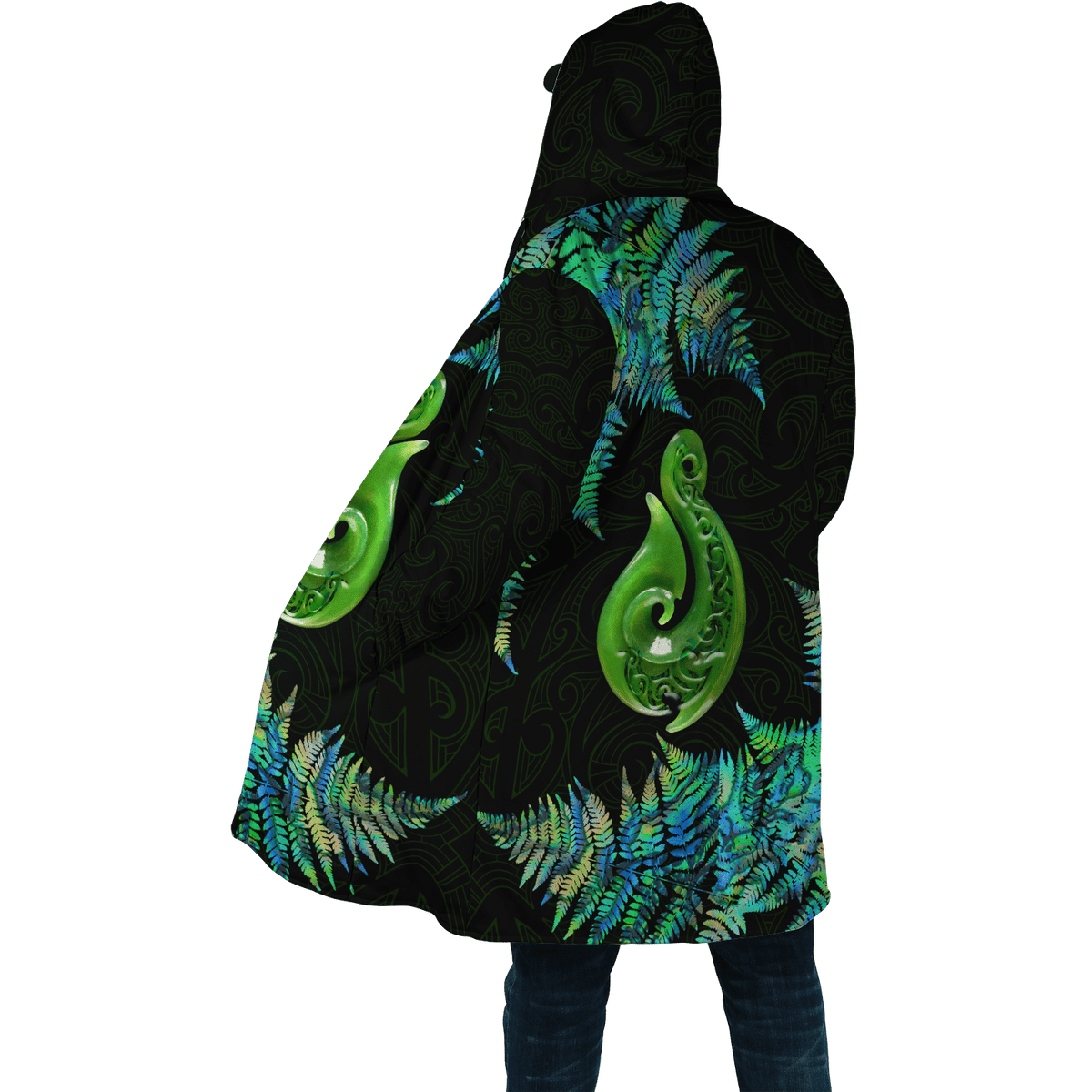 Aotearoa New Zealand Geen Maori Manaia Paua Shell Cloak - Polynesian Pride