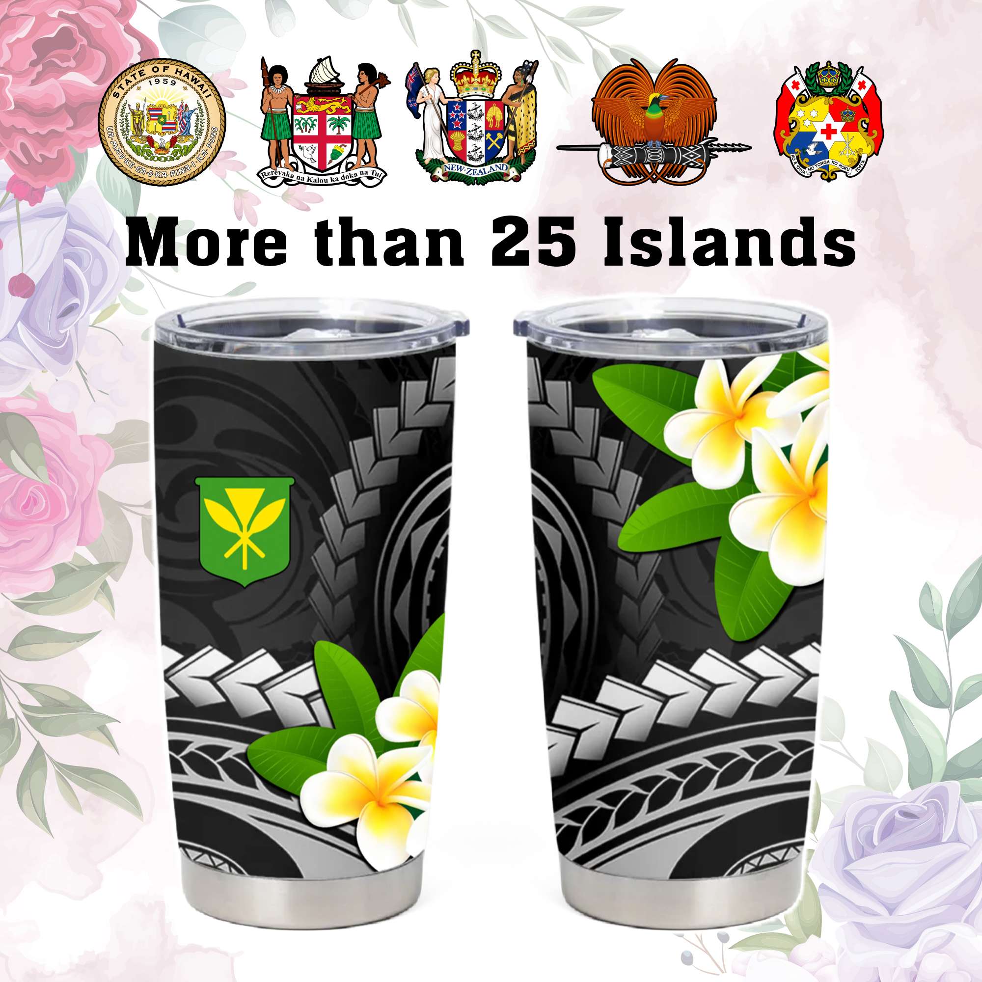 Custom AAPI Heritage Month Tumbler Cup Polynesian Tribal Tattoo CTM05