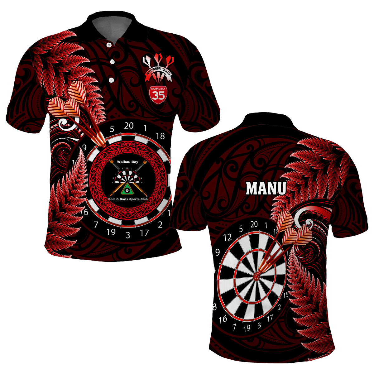 CUSTOMER REQUEST- Aotearoa Darts - 19/05/2025 - Polo Shirt - LT14