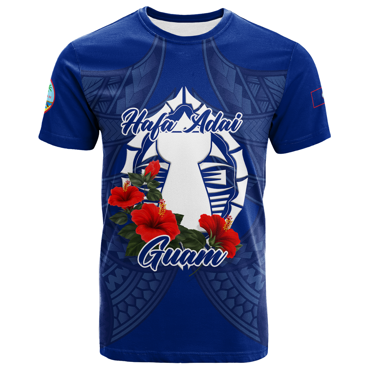 Hafa Adai Guam Legend T Shirt LT12 Blue - Polynesian Pride