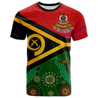 Vanuatu With Aboriginal Patterns T Shirt LT20 Unisex Green - Polynesian Pride