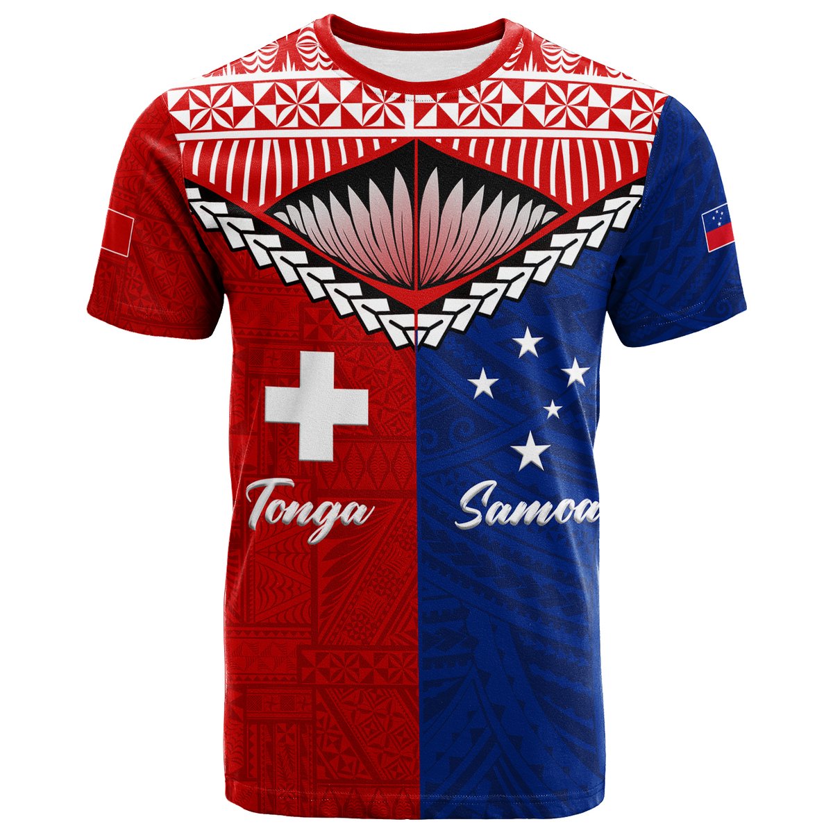 Tonga Combine Samoa Pride T Shirt LT12 Red - Polynesian Pride