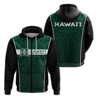 Hawaii Volleyball Green Warrior – Hoodie – LT2 Zip Hoodie GREEN - Polynesian Pride