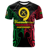Vanuatu 42nd Independence Anniversary Pride T Shirt LT12 Unisex Black - Polynesian Pride