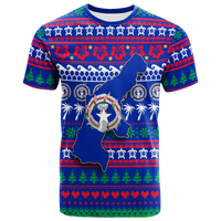 Northern Mariana Islands Christmas T Shirt Ugly Christmas LT12 Unisex Blue - Polynesian Pride