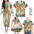 Hawaii Family Matching Outfits Off Shoulder Long Sleeve Dress And Hawaiian Shirt Polynesian Shark Sea Turtle Dreamy LT14 - Polynesian Pride