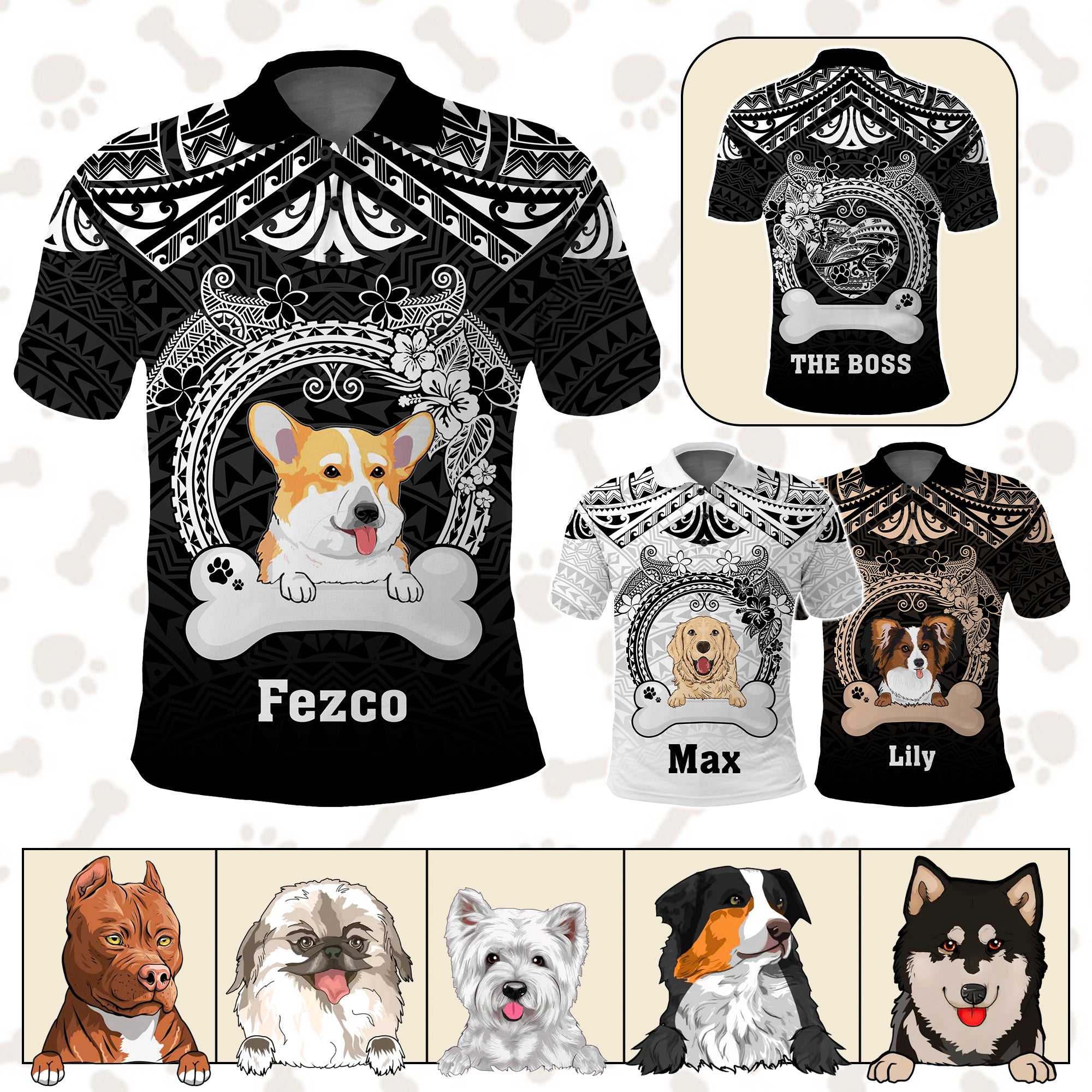 Custom Dog Polo Shirt With Polynesian Pattern CTM05 - Polynesian Pride