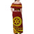 Personalised Tonga High School Off Shoulder Maxi Dress Happy 77 Years Anniversary LT14