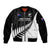 New Zealand Silver Fern Rugby Bomber Jacket All Black 2023 Go Champions Maori Pattern LT14