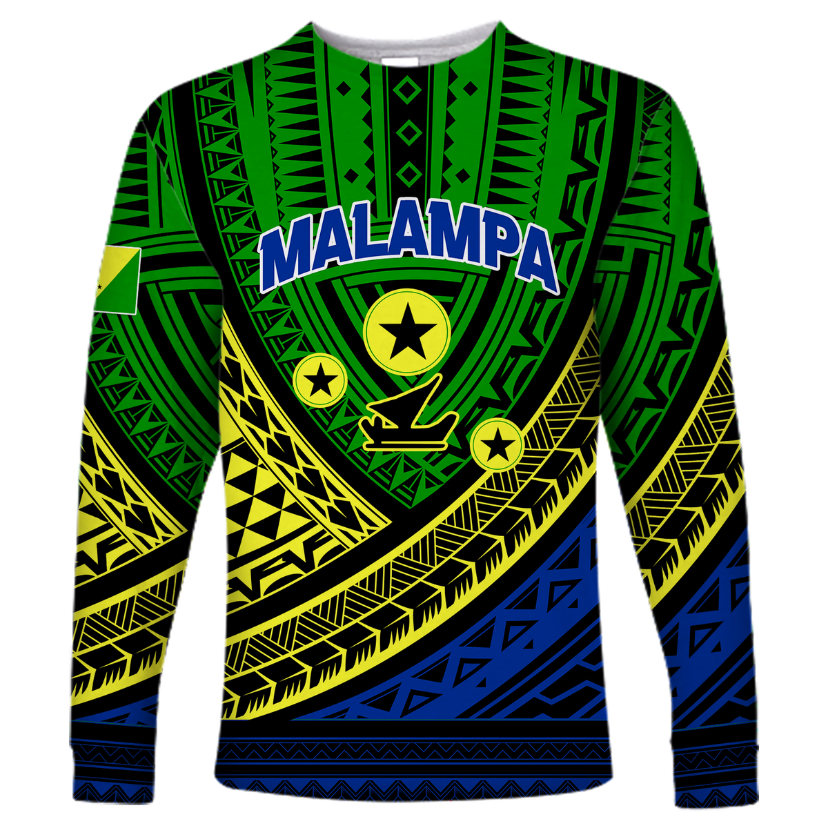 (Custom Personalised) Vanuatu Malampa Province Tribal Pattern Long Sleeve Shirt - LT12 Unisex Green - Polynesian Pride