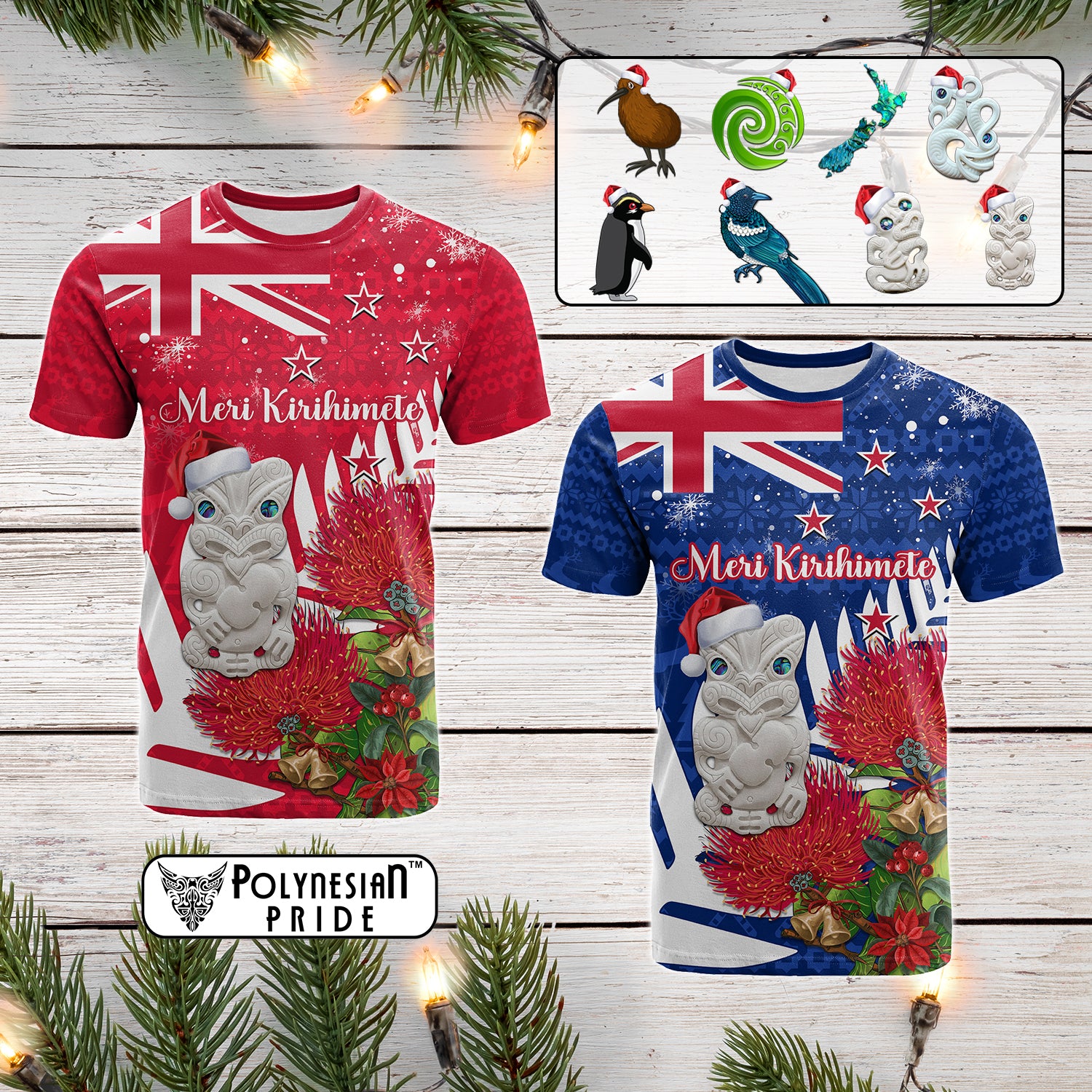 Custom New Zealand Christmas In July T Shirt Meri Kirihimete Aotearoa Pohutukawa Flowers CTM14