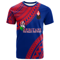 Custom Spiritans One Heart , One Spirit T Shirt Ver1 LT12 Unisex Blue - Polynesian Pride