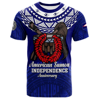 Custom American Samoa Independence Anniversary Pride T Shirt LT12 Unisex Blue - Polynesian Pride