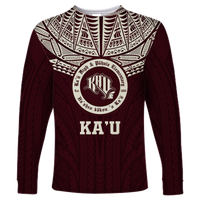 Hawaii Kau High & Pahala Elementary School Pride Long Sleeve Shirt - LT12 Unisex Red - Polynesian Pride