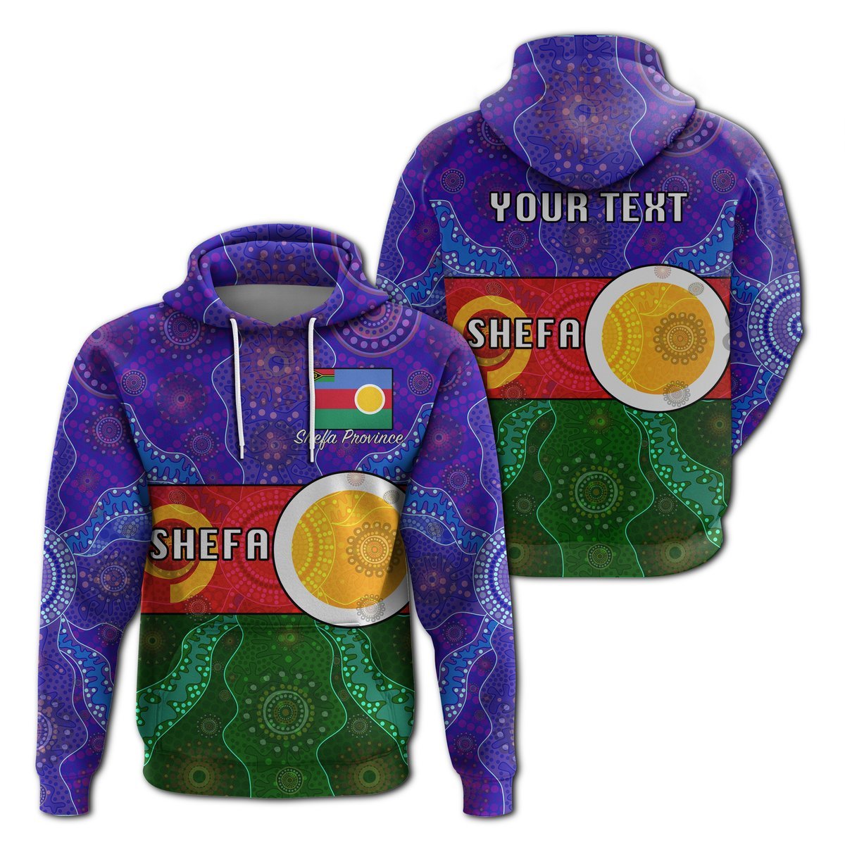 Custom Shefa Province Hoodie Aboriginal Patterns LT20 Unisex Green - Polynesian Pride