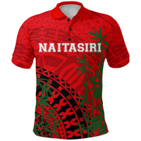 Naitasiri Rugby Union Fiji Polo Shirt Tapa Pattern LT12 Red - Polynesian Pride
