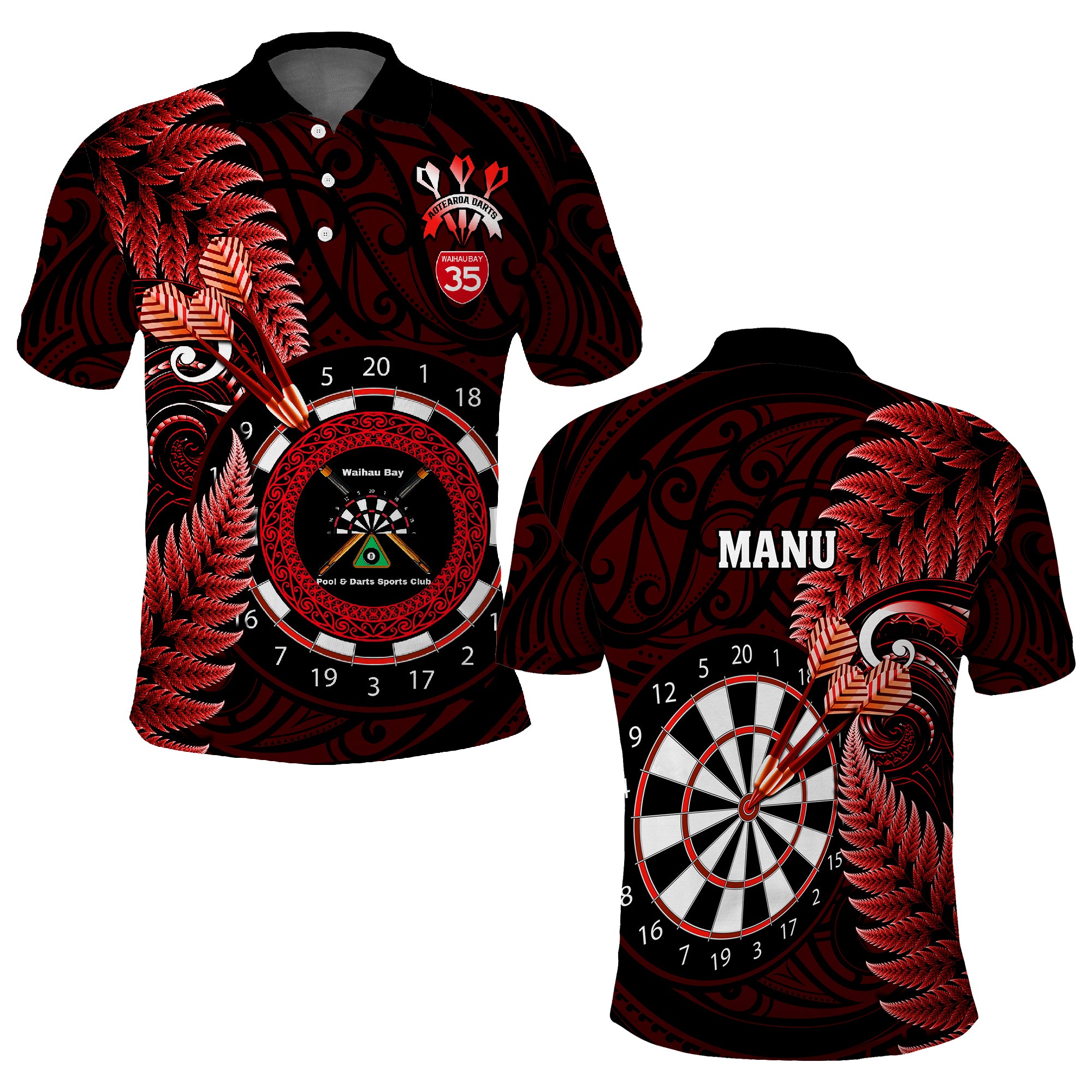 CUSTOMER REQUEST- Aotearoa Darts - 03/09/2025 - Polo Shirt - LT14
