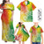 Hawaii Family Matching Outfits Polynesia Off Shoulder Maxi Dress And Shirt Family Set Clothes Plumeria Reggae Curves LT7 Reggae - Polynesian Pride