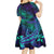 Purple Polynesian Family Matching Puletasi Dress and Hawaiian Shirt Tribal Hammerhead Shark LT14 - Polynesian Pride