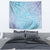 Baby Blue Gradient Polynesia Tapestry Hawaiian Tribal Hammerhead Shark Tattoo LT14