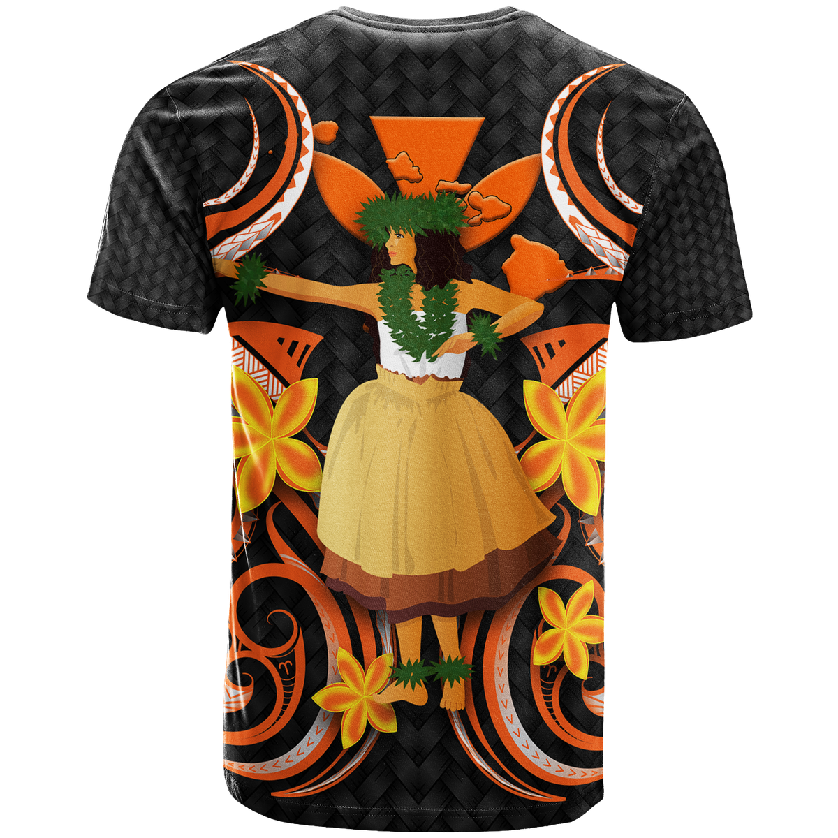 Hawaii Hula Girl Floral T Shirt LT12 - Polynesian Pride