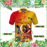 Custom Photo Papua New Guinea 50th Independence Anniversary Polo Shirt PNG Provinces Flag CTM14