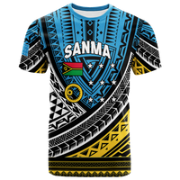 Custom Vanuatu Sanma Province Tribal Pattern T Shirt LT12 - Polynesian Pride