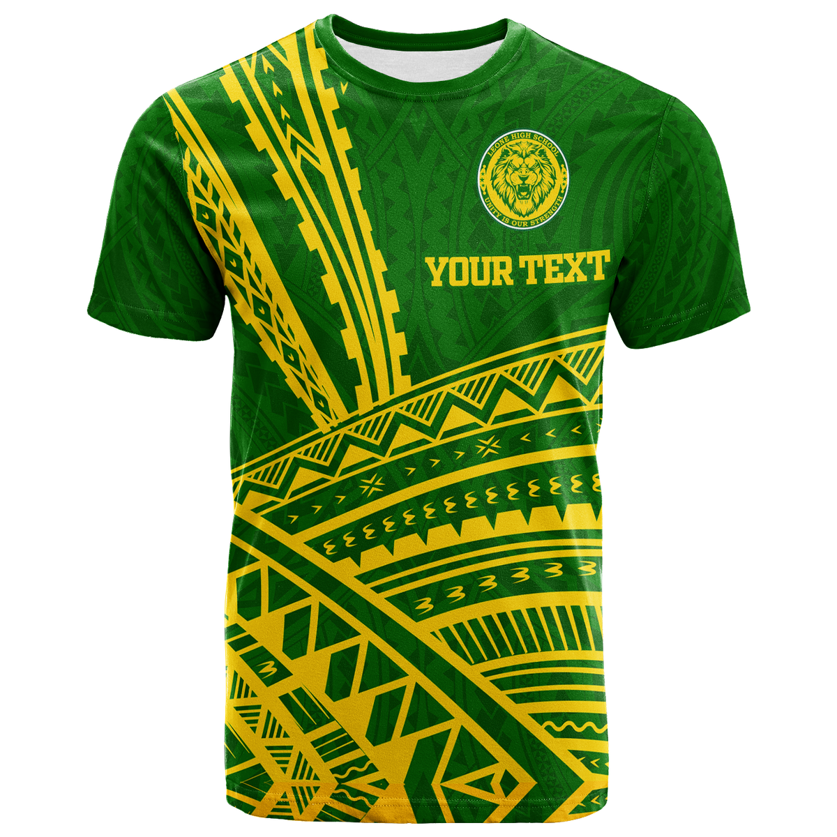 Custom Leone High School Pride T Shirt LT12 Unisex Green - Polynesian Pride