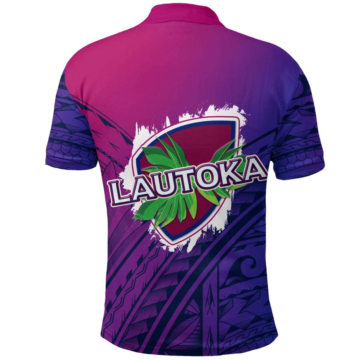 Lautoka Rugby Union Fiji Polo Shirt Tribal Tattoo LT12 - Polynesian Pride