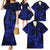 Blue Polynesian Family Matching Outfits Mermaid Dress And Hawaiian Shirt Tribal Hammerhead Shark LT14 - Polynesian Pride