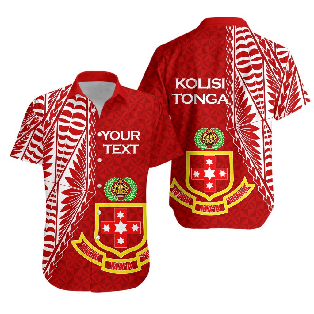 (Custom Personalised) Kolisi Tonga 'Atele Hawaiian Shirt - Tongan Tribal - LT12 Red - Polynesian Pride