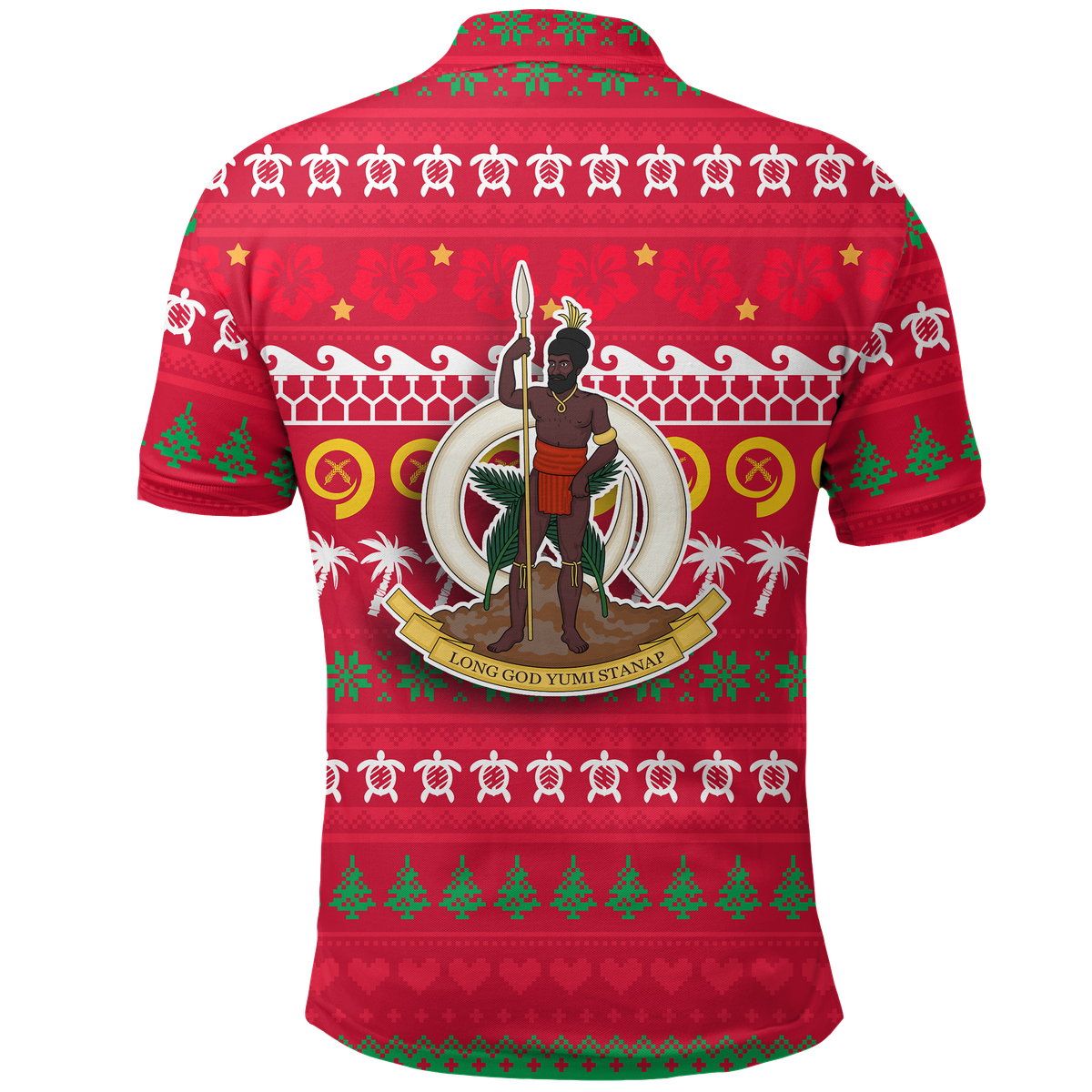 Vanuatu Christmas Polo Shirt Ugly Christmas LT12 - Polynesian Pride